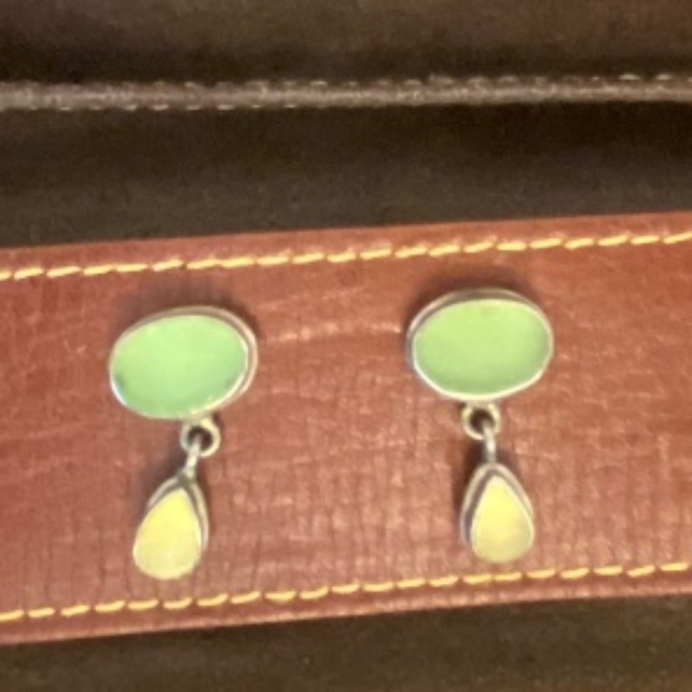 Gemstone drop earrings